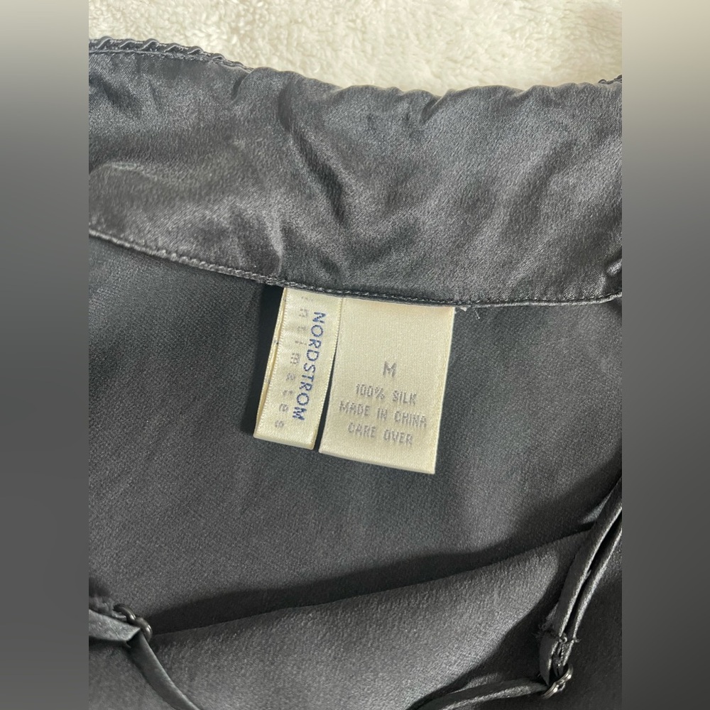 Black Nordstroms Vintage silk cami top - Picture 2 of 3